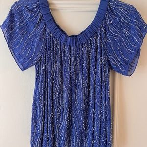 Blue sequin top by Parker